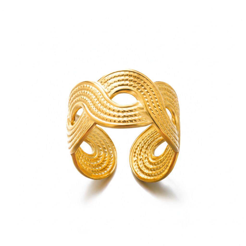 Brede golvende ring