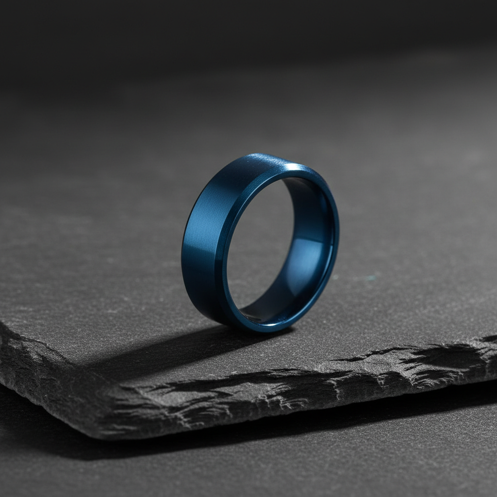 Blauwe ring luxe foto