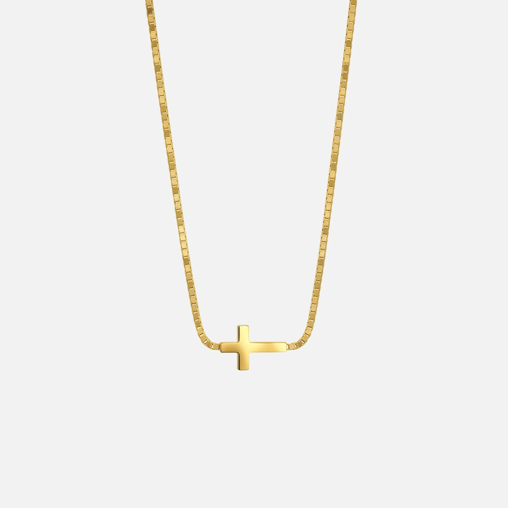 Goud sideways kruis - v1