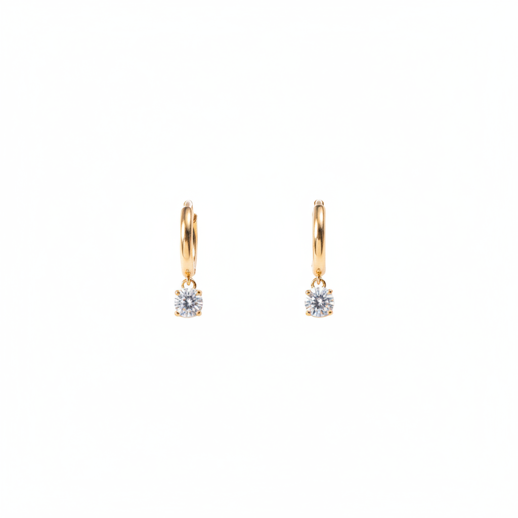 Gouden hoops puur wit