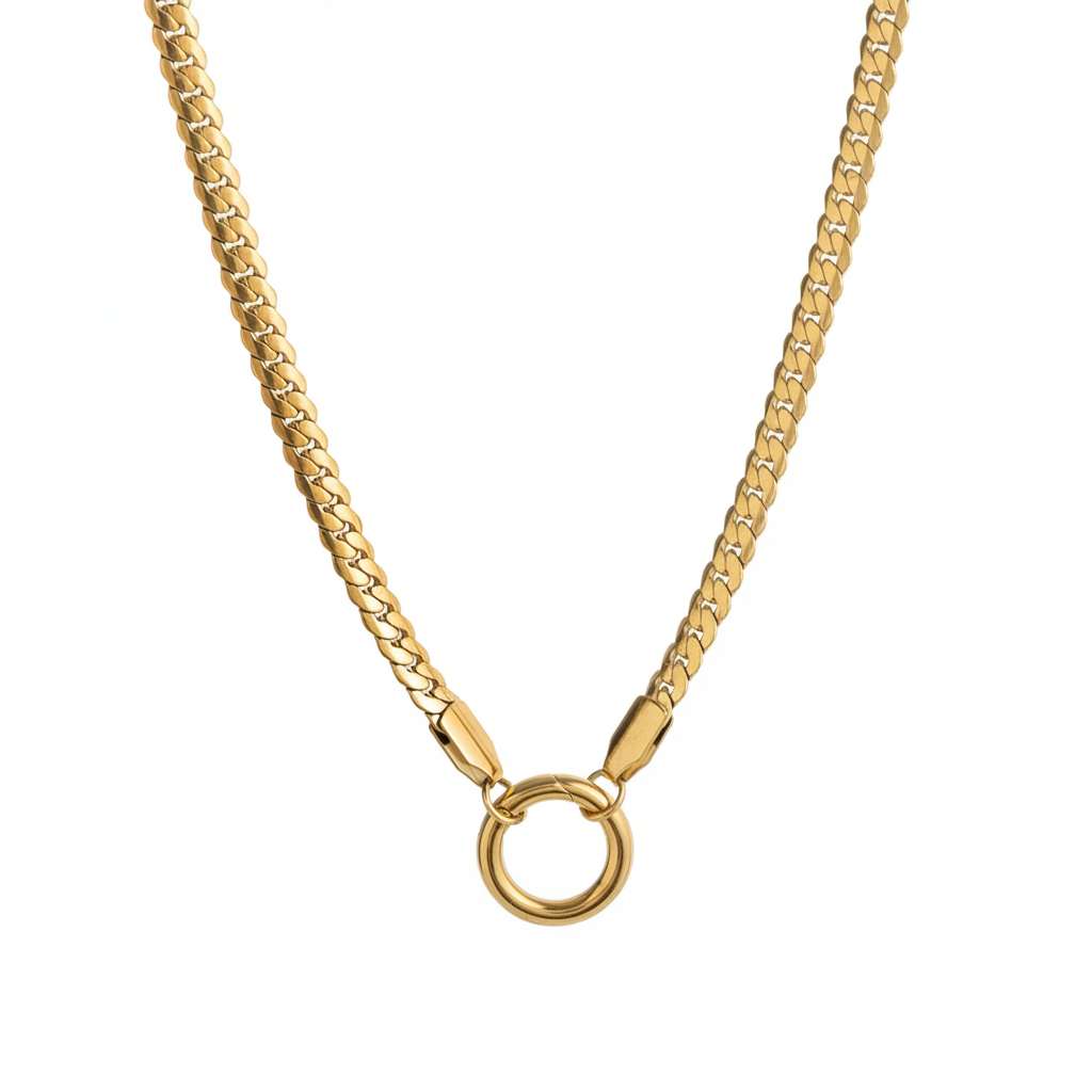 Gouden slangenketting zonder tekst