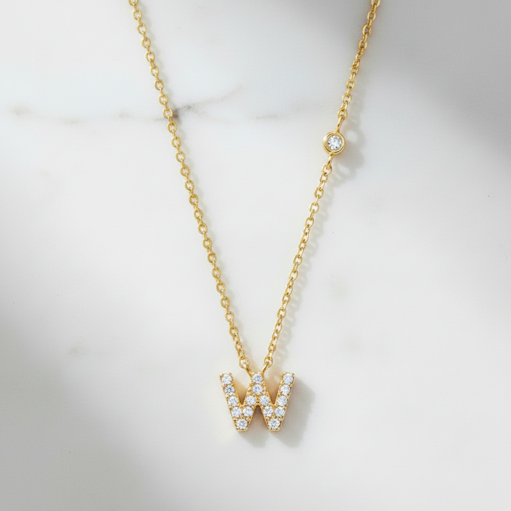 Letter W ketting