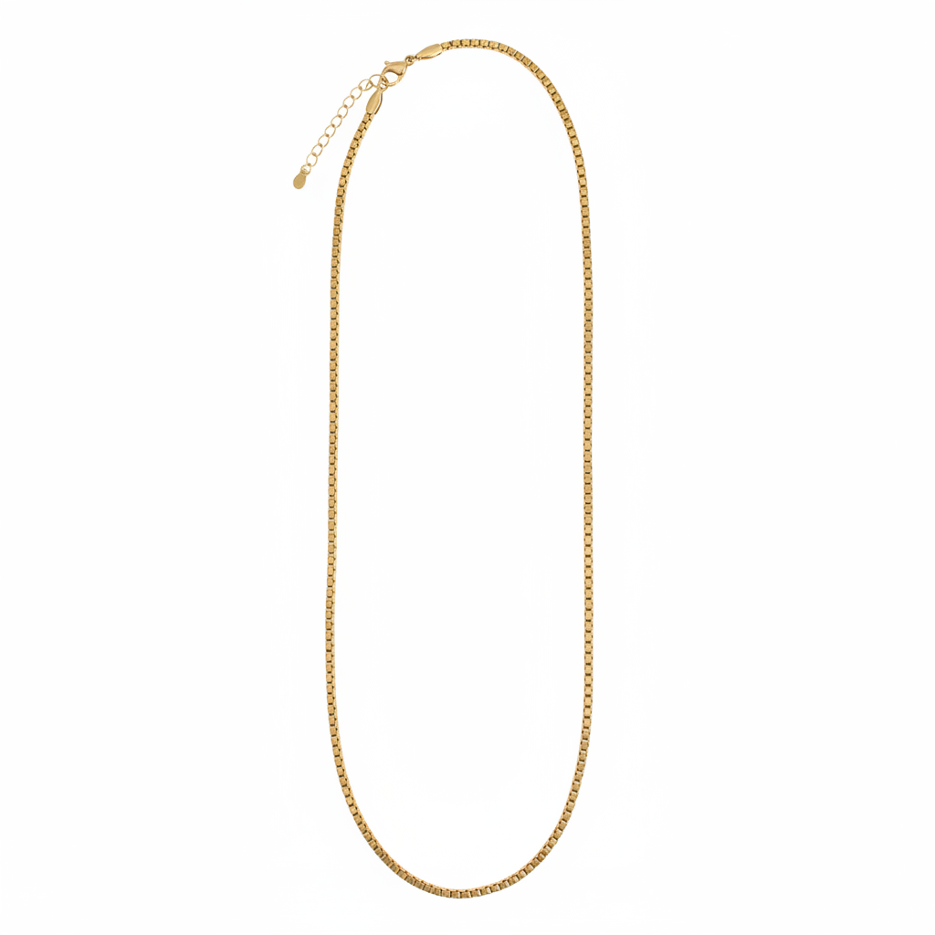 Vergulde heren ketting witte achtergrond