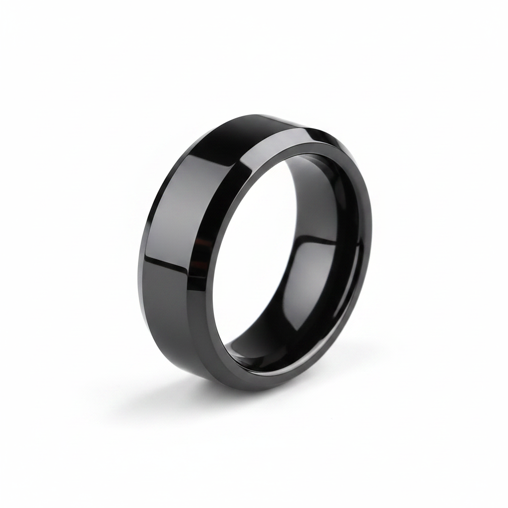Zwarte ring witte achtergrond